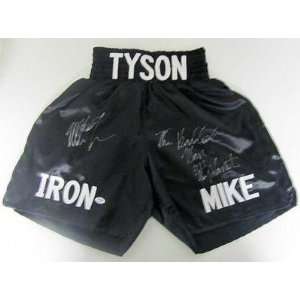 Mike Tyson Signed Trunks Baddest Man on Planet 1 PSA 