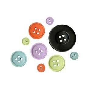  Fancy Pants Trick Or Treat Buttons Assorted Sizes/Colors 45/Pkg; 3 