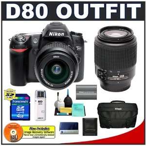  Nikon D80 Digital SLR Camera with 18 55mm f/3.5 5.6G ED II 