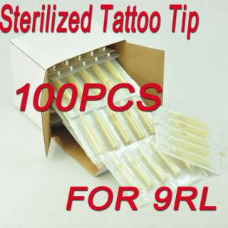 100 PCS white Disposable Plastic Sterilized Tattoo machine Tips for 