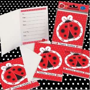   Ladybug   Set of 8 Fill In Birthday Party Invitations Toys & Games