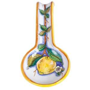  Deruta Limone Ceramic Spoonrest From Italy New