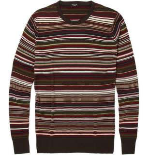  Clothing  Knitwear  Crew necks  Fine Stripe Sweater