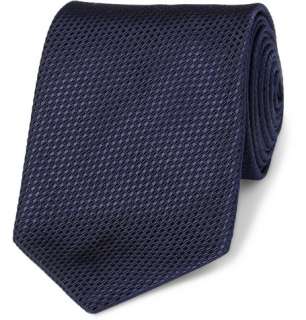   Accessories  Ties  Neck ties  Woven Silk and Cotton Blend Tie