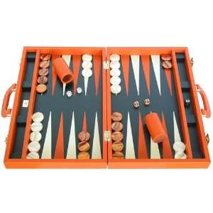  Leather Backgammon Set by Zaza & Sacci   (20 Case, Board 