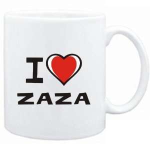 Mug White I love Zaza  Female Names 