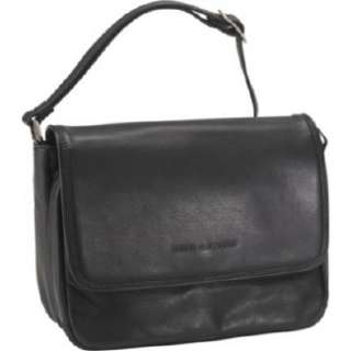 Handbags Derek Alexander Leather Three Quarter Flap Organizer Black 