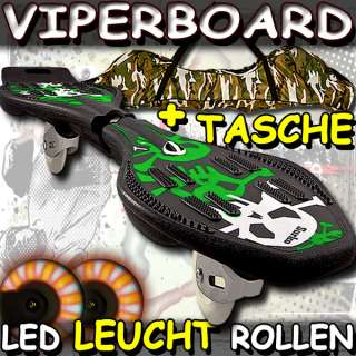 VIPERBOARD GRÜN SKATEBOARD TWISTBOARD BOARD LEUCHTROLLEN 