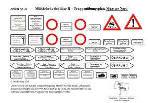 MILITÄRISCHE SCHILDER   TRUPPENÜBUNGSPLATZ MUNSTER NORD  