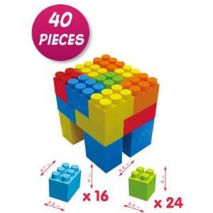   Platports Building Bricks 40pc Giant Blocks Mass Bricks Toys & Games