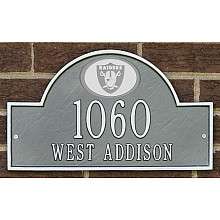 Riddell Oakland Raiders Personalized Address Plaque (Pewter) with Lawn 