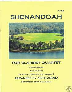 Shenandoah Clarinet Quartet original arrangement  
