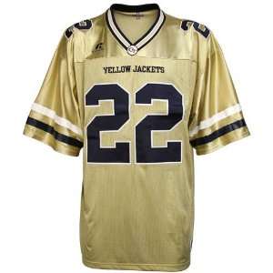   Jackets #22 Gold Tackle Twill Football Jersey