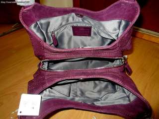 NWT Coach 18766 Madison Stitched Leather Maggie Hobo Bag Purse Plum 