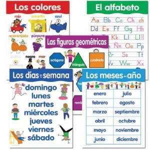 Spanish Basic Skills 5 Chart Pack; Charts are 17 x 21 3/8 