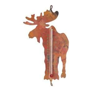  Ancient Graffiti Solid Copper Moose Thermometer Patio 