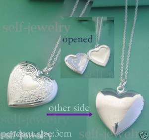 best silver openable locket necklace (many stlyes)  
