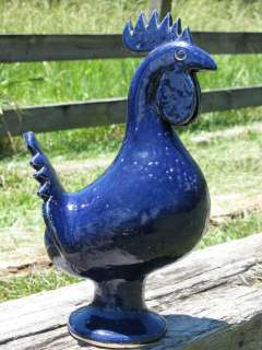 Southern Folk Art Pottery Edwin Meaders Blue Rooster 6 22 1992  