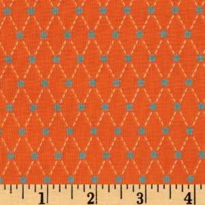   Alphabet Soup Argyle Orange Fabric By The Yard Arts, Crafts & Sewing