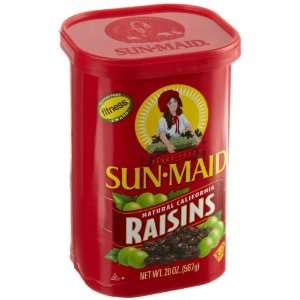 Sun Maid Natural California Raisins, 20 Ounce  Grocery 