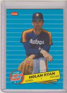 1986 Fleer Future Hall Of Famer Nolan Ryan ASTROS  