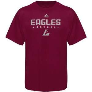 adidas Wisconsin La Crosse Eagles Maroon Sideline T shirt  