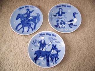 Porsgrund Mothers Day Collectors Plates, Norway  