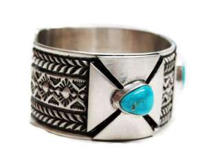 Darrell Cadman Four Corners Turquoise Cuff–Great Style  