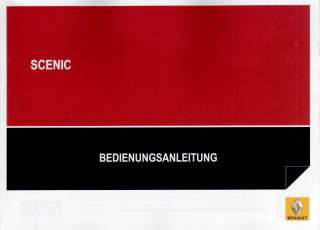 RENAULT SCENIC 3 Bedienungsanleitung 2011 Handbuch inkl. Scheckheft BA 