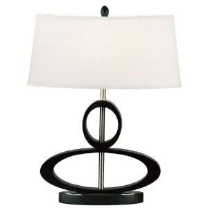   Collection Pebbles Reclining Table Lamp 22h Dk Brw/brs Nckl Home