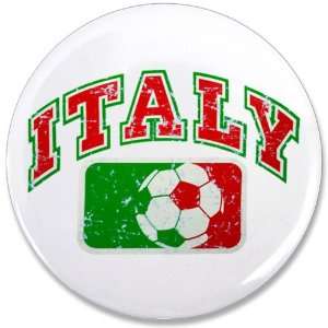  3.5 Button Italy Italian Soccer Grunge   Italian Flag 
