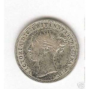  GREAT BRITAIN 1877 3 PENCE SILVER COIN 