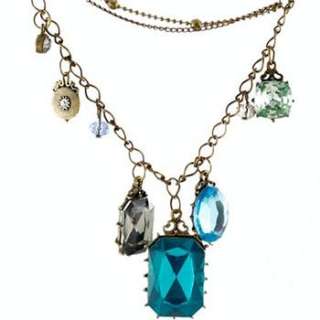 Fashion Baroco Style Nice Big Blue Rhinestone Necklace x203 great gift 