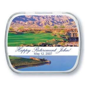 Golf Course Retirement Personalized Candy Tin Favor  