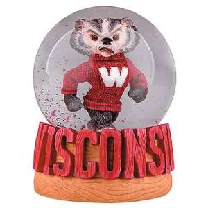 Treasures Wisconsin Badgers Musical Snow Globe  Sports 