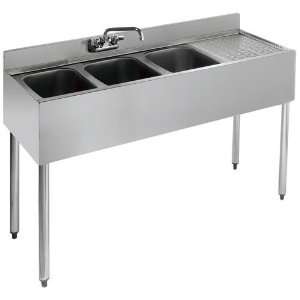 Krowne Metal 18 43l 48 Three Compartment Bar Sink   1800 Series 