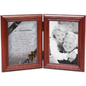  In Remembrance Wood Grain Double Picture Frame For 