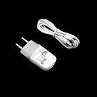 EU White Home Wall Charger +USB Data Cable for HTC Onex/ HD2/EVO 4G