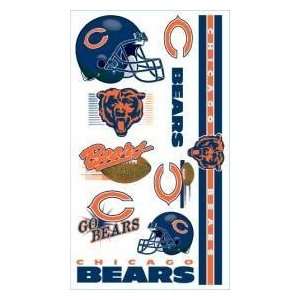  Set of 6 Sheets of Chicago Bears Temporary Tattoos