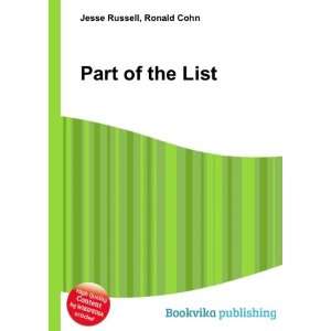  Part of the List Ronald Cohn Jesse Russell Books