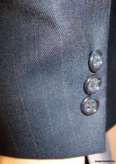Burberry $1995 Men’s Suit 42 R 42R Prorsum Navy Blue Pinstripe 