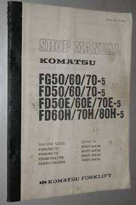 KOMATSU SHOP SERVICE MANUAL BOOK FG FD SERIES  