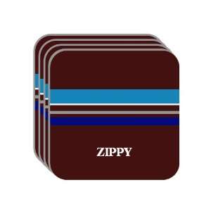   ZIPPY Set of 4 Mini Mousepad Coasters (blue design) 