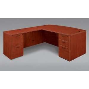 Fairplex Executive Bow Front Desk with Options in Cognac 