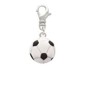    Large Enamel Soccerball Clip On Charm Arts, Crafts & Sewing