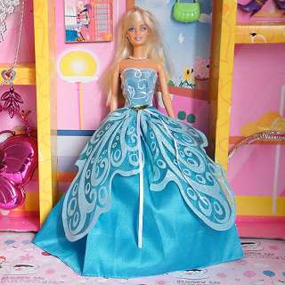   New Fashion Handmade Princess Gown Clothes Party Dress for Barbie Doll