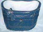 coach blue hobo handbag  