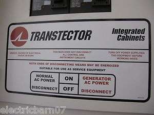 Transtector Generator Panel, Nema 3R, Suitable As Service Equipment 