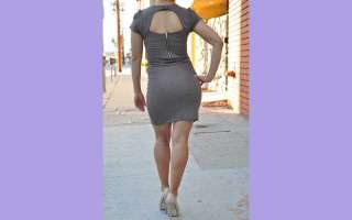 Sexy Cocoa Brown Dress SZ S M L   open back design   FAST SHIPPING 