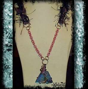 Hickerson MOON PYRAMID AMULET Necklace CHUNKY TALISMAN  